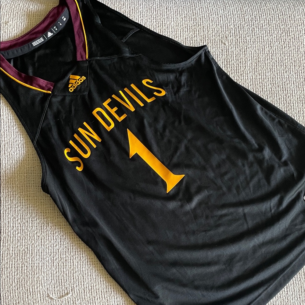 adidas Black & Gold Sun Devils Basketball Jersey #1